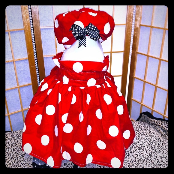 Other - RED & WHITE POLKA SET SKIRT & HAT